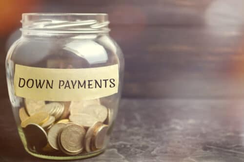 Glass jar with the word down payments - Sprint Funding
