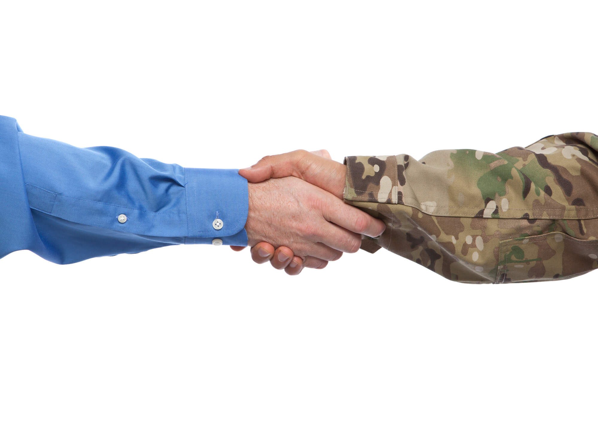 Military and Businessman Handshake - Sprint Funding