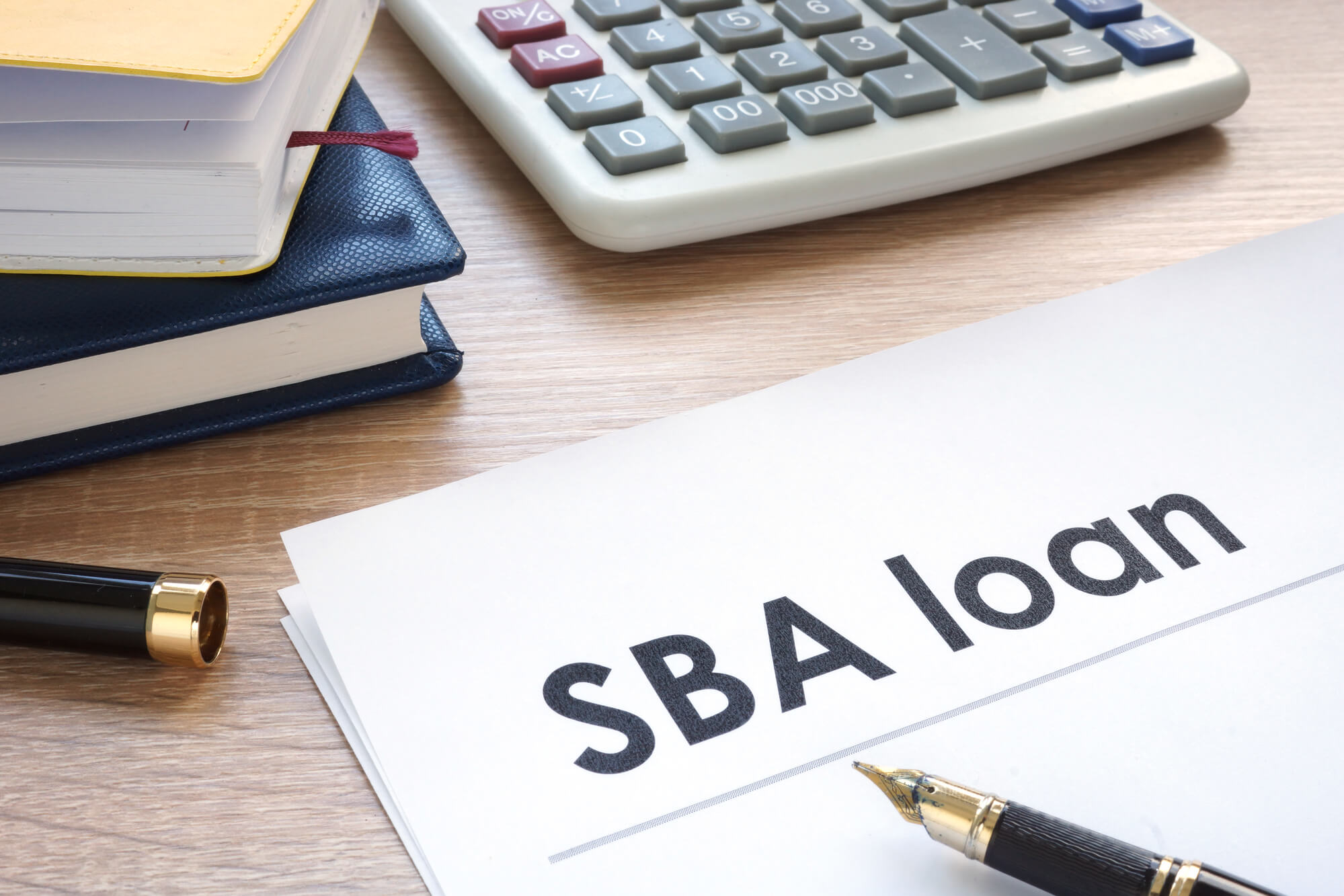 sba loan form on table